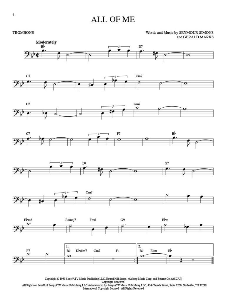 101 Jazz Songs for Trombone - pro trombon