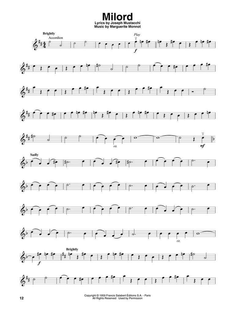French Songs - Violin Play-Along Volume 44 - Francouzské písně pro housle