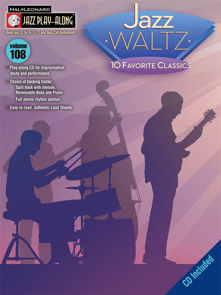 Jazz Waltz - Jazz Play-Along Volume 108 - pro nástroje v ladění Bb, Eb, C a Bass Clef s akordy pro kytaru