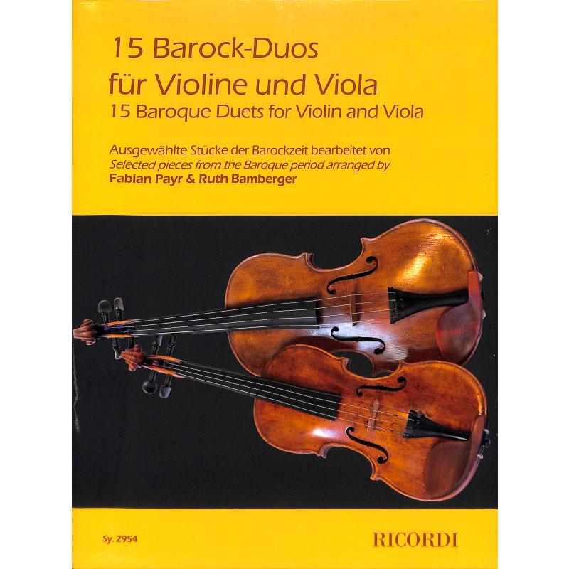 15 Barock-Duos Violine und Viola - 15 Barokních duet pro housle a violu