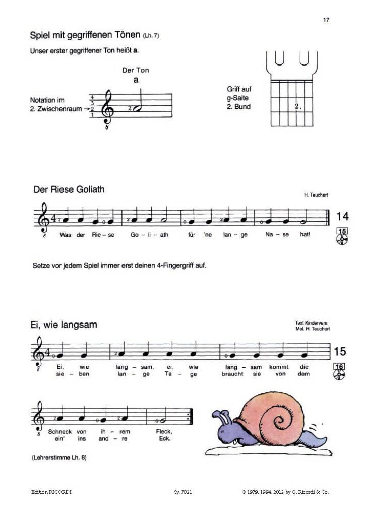 Meine Gitarrenfibel 1 - drobné skladby pro začátečníky hry na kytaru