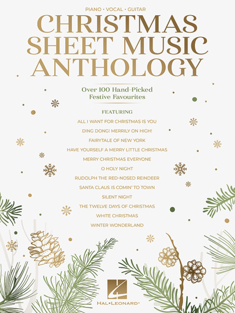 Christmas Sheet Music Anthology - pro zpěv a klavír s akordy pro kytaru