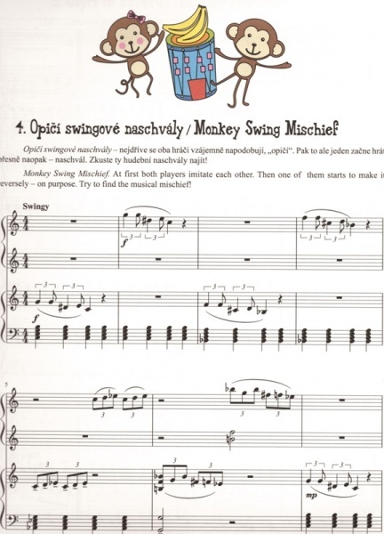 Devět jazzových minietud III. pro čtyřruční klavír od Eduard Douša