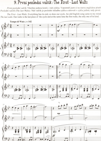 Devět jazzových minietud III. pro čtyřruční klavír od Eduard Douša