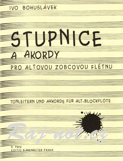 Stupnice a akordy pro altovou zobcovou flétnu