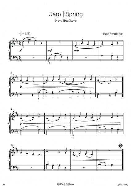 Dětem - jednoduché skladbičky pro klavír