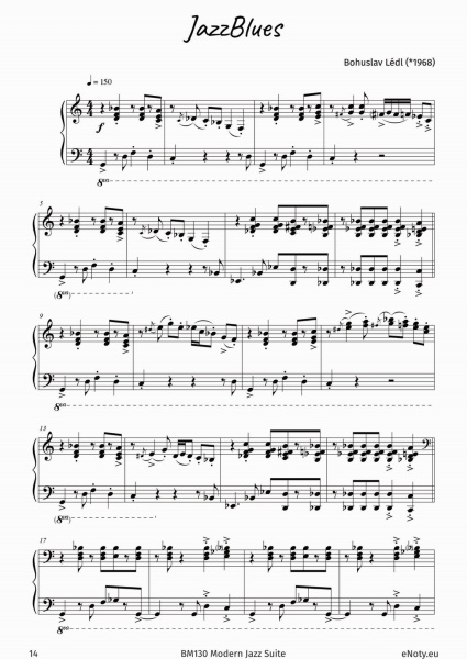 Modern Jazz Suite 2 - pět jazzových skladeb pro klavír