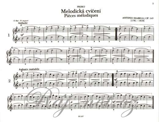 Melodická cvičení v rozsahu kvinty op. 149