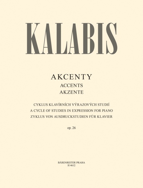 Akcenty op. 26 pro klavír od Kalabis Viktor