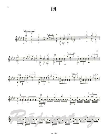 36 capriccií pro kytaru op. 20 - Luigi Legnani