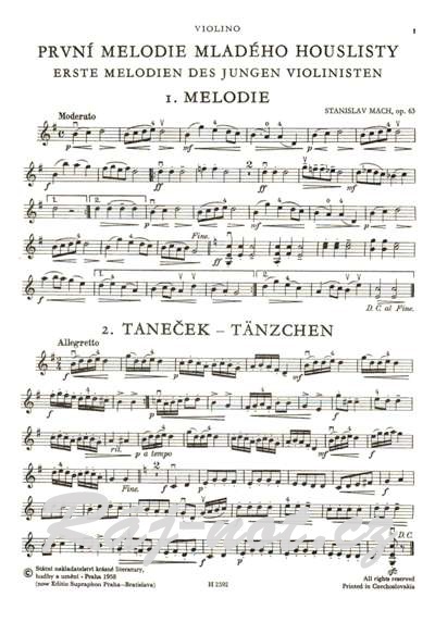 První melodie mladého houslisty op. 63