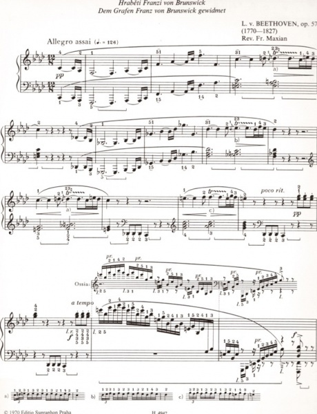 Sonata č. 23 f moll Appassionata op. 57