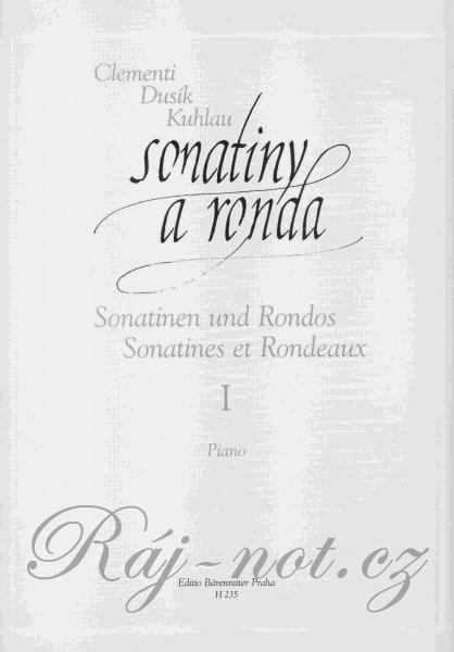 Sonatiny a ronda pro klavír 1 - Clementi, Dusík, Kuhlau