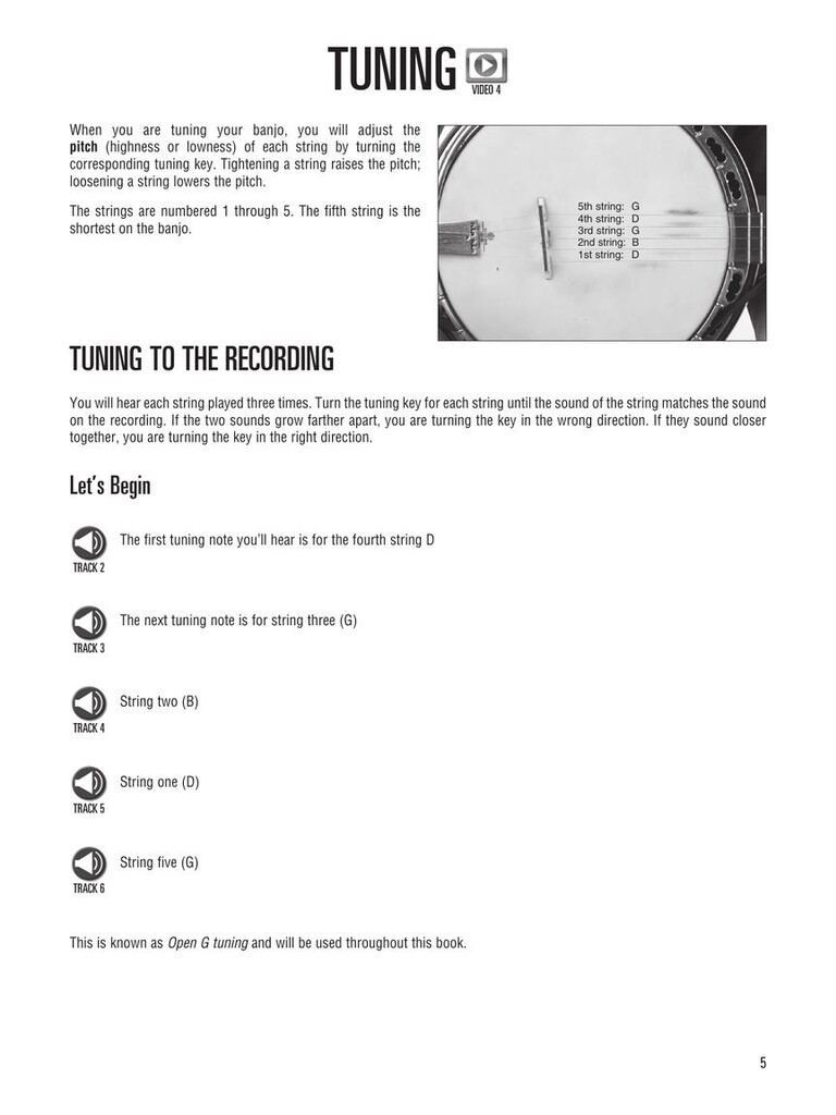 Hal Leonard Banjo Method Book 1 - Deluxe Beginner Edition-for 5-String Banjo with Audio & Video Access Included
