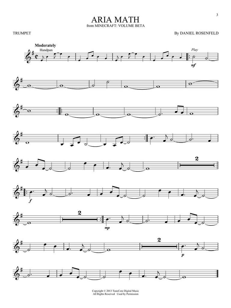 Minecraft - Music from the Video Game Series - pro trumpetu