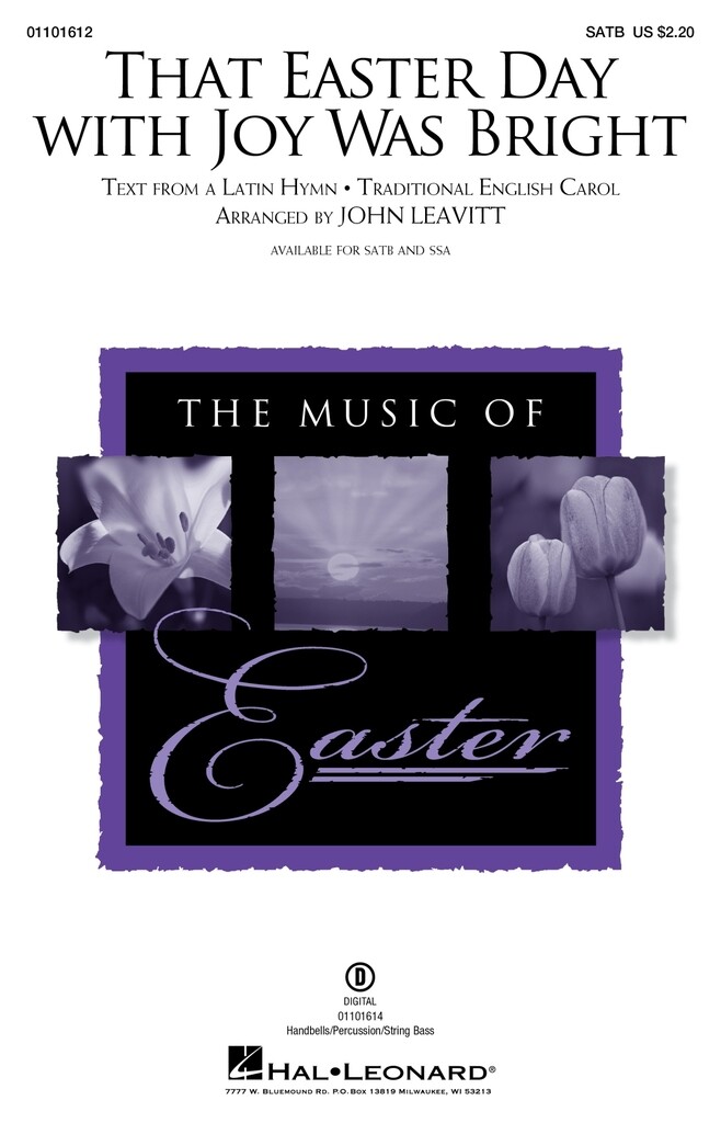 That Easter Day with Joy Was Bright - píseň pro sbor SATB