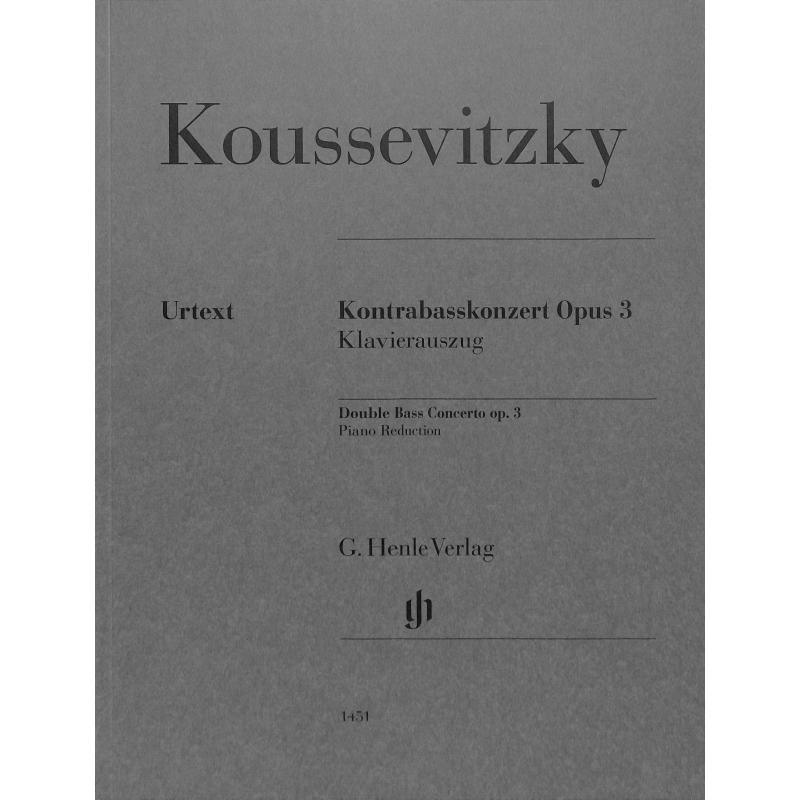 Double Bass Concerto op. 3 - Koncert fis moll pro kontrabas a klavír