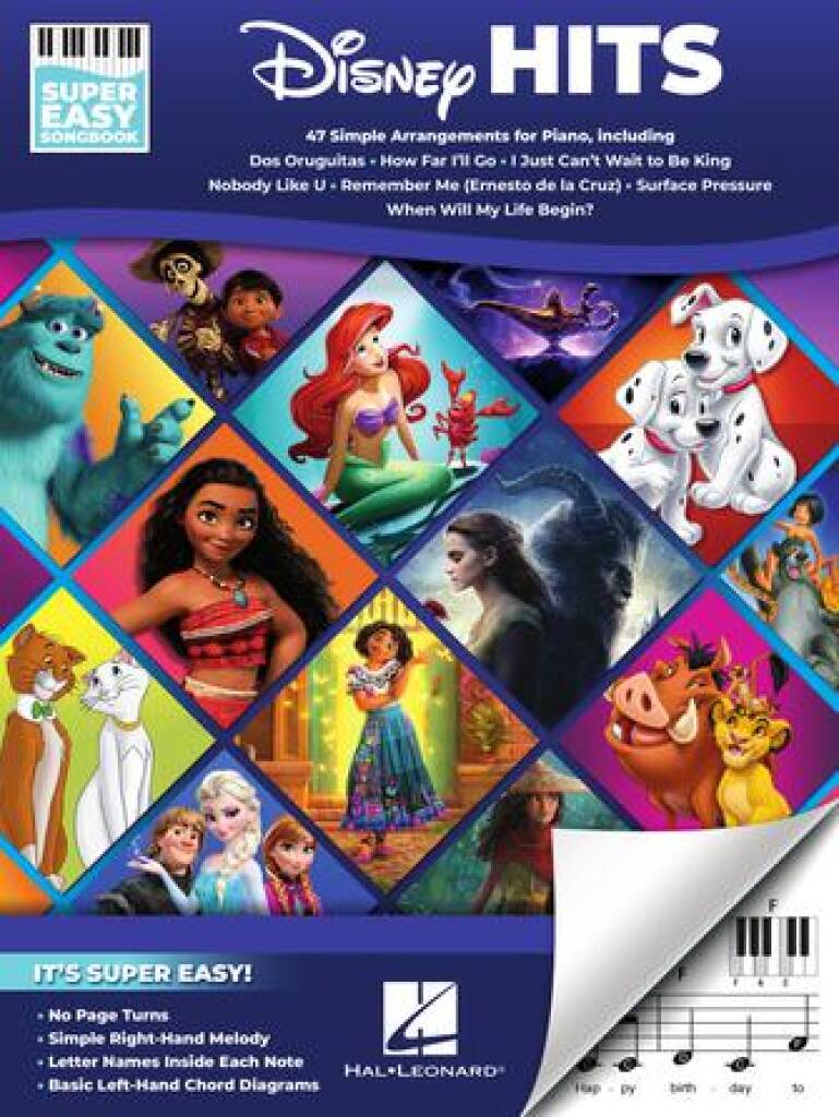 Disney Hits - Super Easy Songbook - 49 melodií pro keyboard
