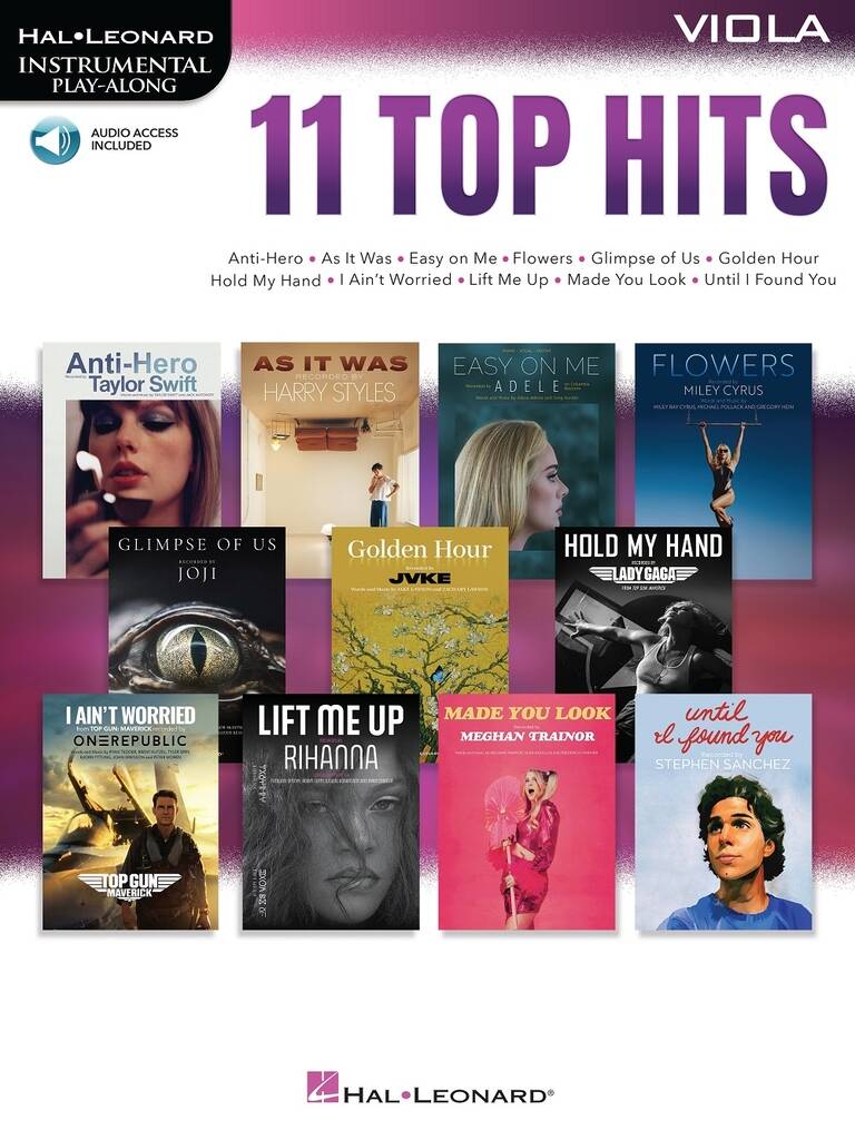 11 Top Hits for Viola - Instrumental Play-Along