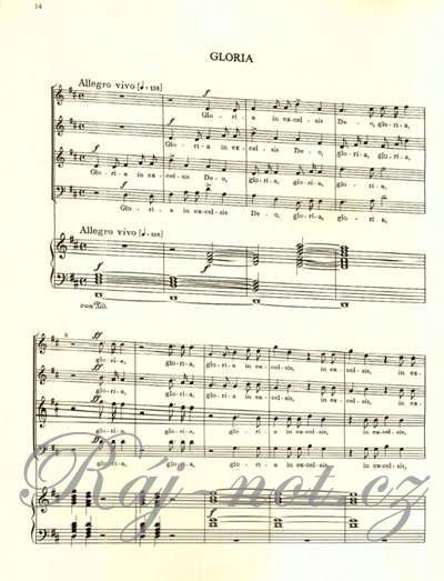 Mše D dur op. 86 (varhanní verze) SATB - Antonín Dvořák