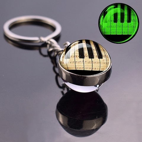 Přívěsek na klíče klaviatura 1 - svítící skleněné koule