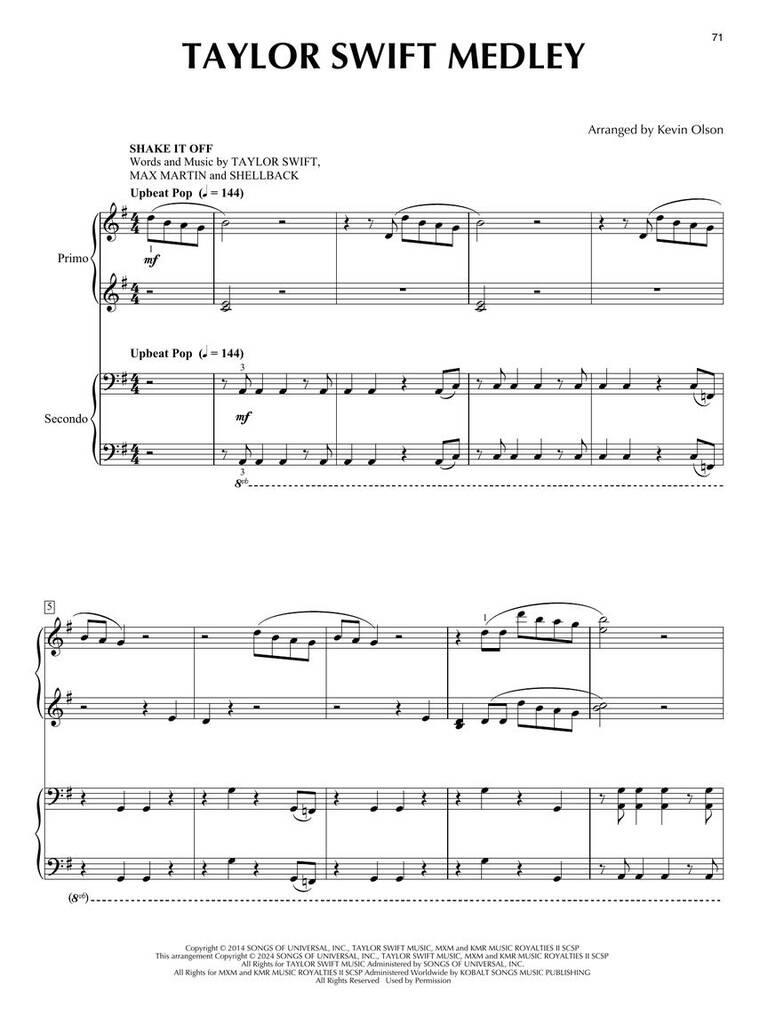 Epic Pop and Rock Medleys for Piano Duet - popové a rockové písně pro čtyřruční klavír