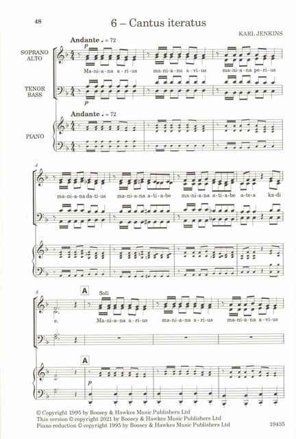 Adiemus - Songs of Sanctuary - pro sbor SATB a klavír
