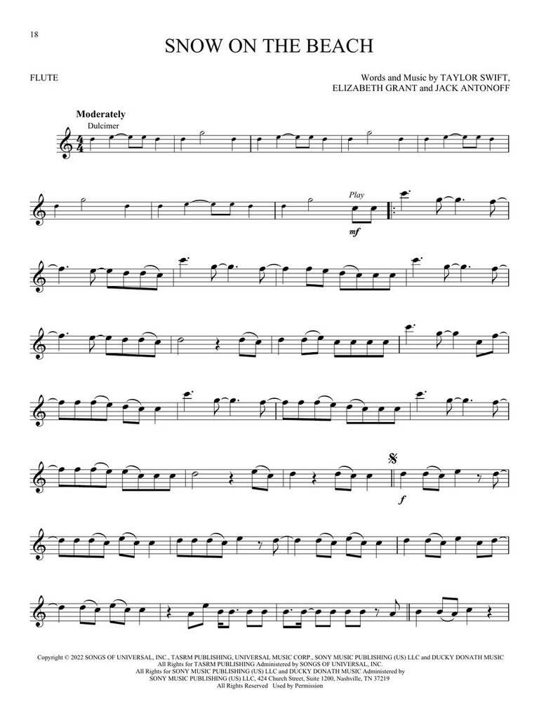 Taylor Swift - Selections from Midnights & - 13 písní pro  přičnou flétnu