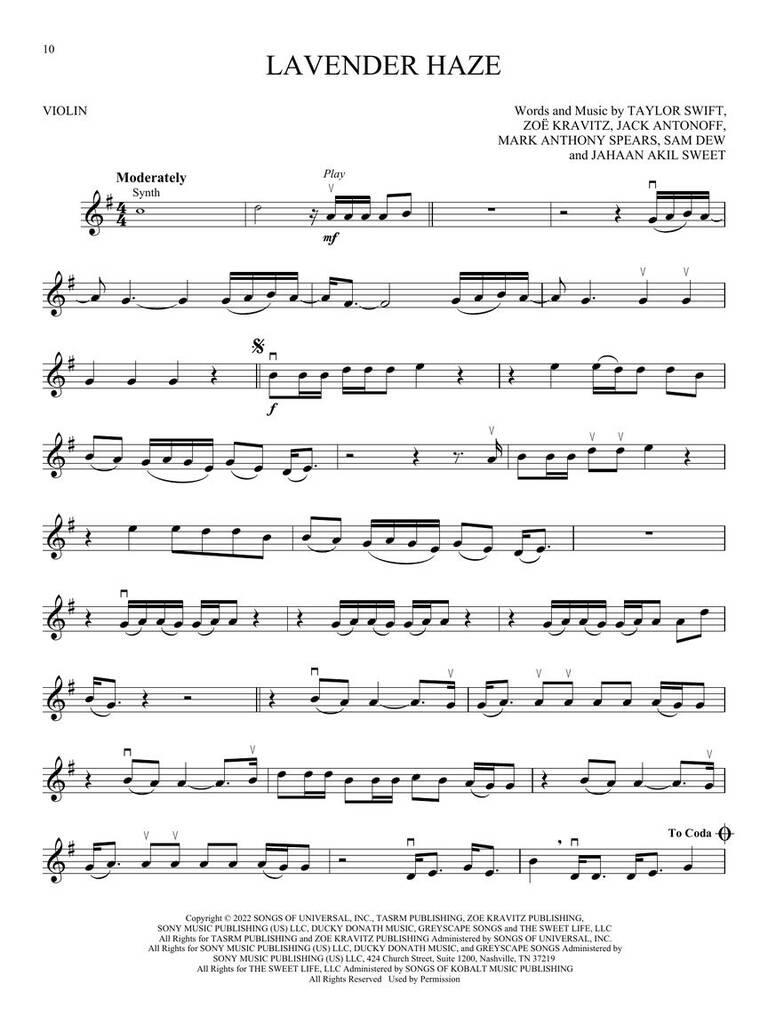 Taylor Swift - Selections from Midnights & - 13 písní pro housle