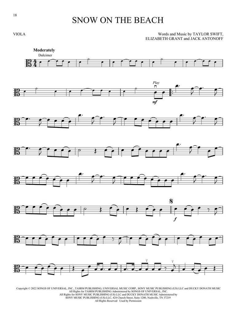 Taylor Swift - Selections from Midnights & - 13 písní pro violu