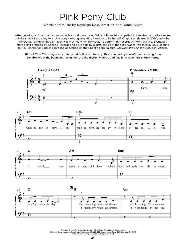 Really Easy Piano: Chart Hits of 2024-2025 - 16 největších hitů pro klavír