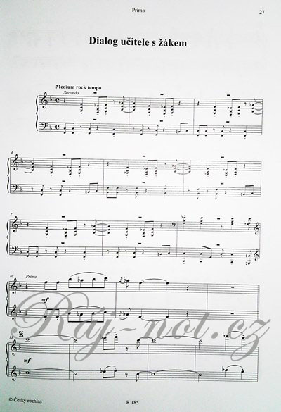 Dialogy pro čtyři ruce noty pro klavír - Milan Dvořák