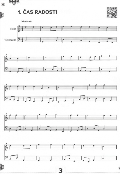 12 vánočních koled pro housle a violoncello + Audio Online