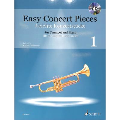 Easy Concert Pieces 1 + CD - 16 klasických skladeb pro trumpetu a klavír