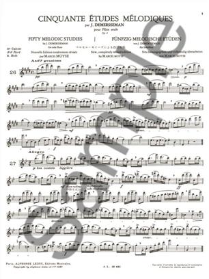 50 Etudes Melodiques de Demersseman op. 4, Vol. 2