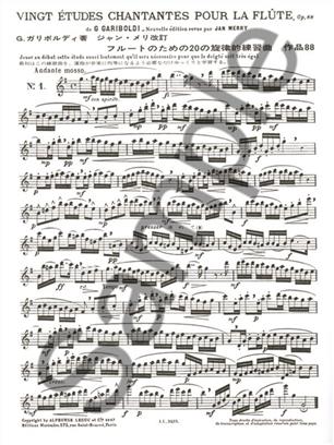 Etudes Chantantes(20) Op.88 pro flétnu