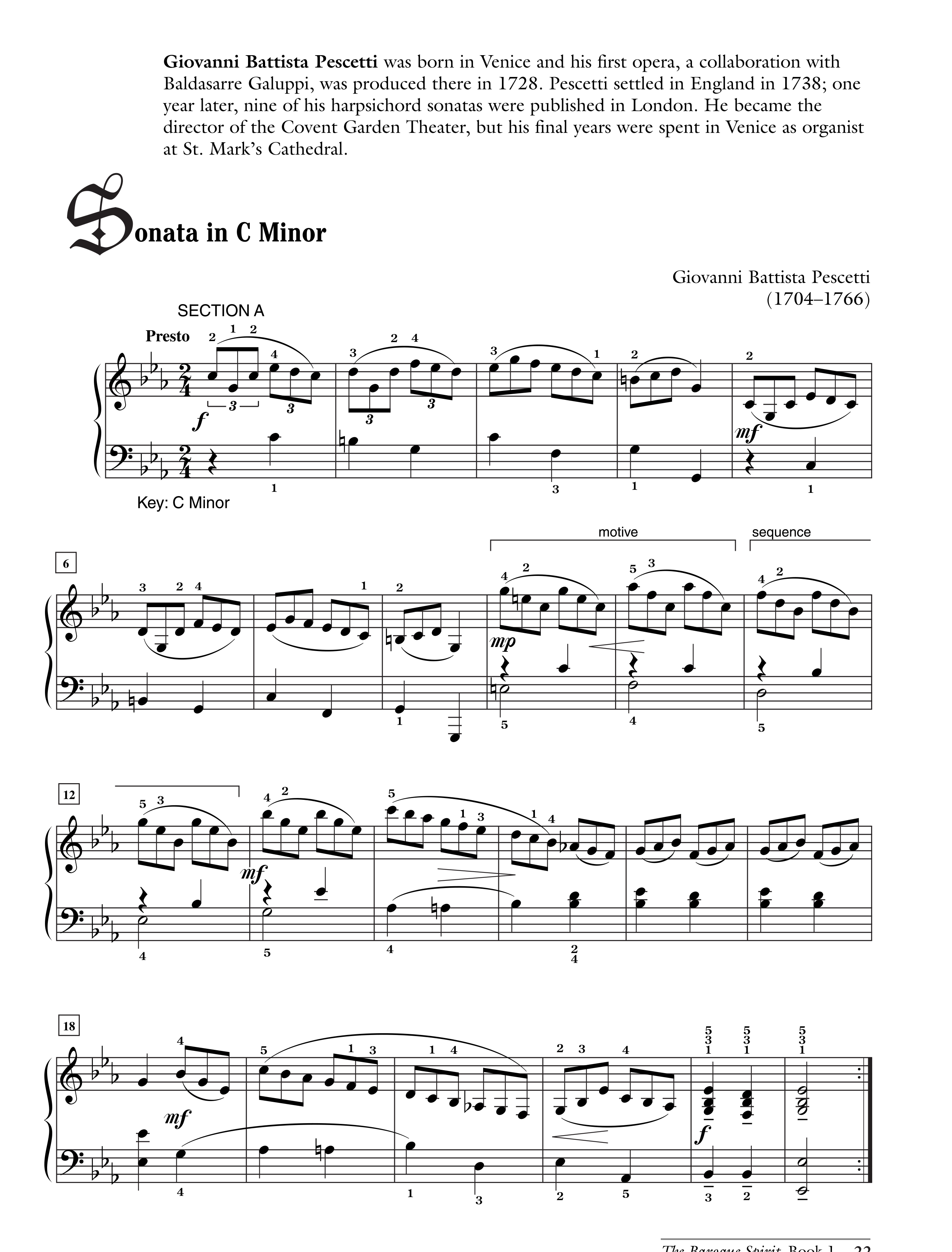 Klasické skladby pro klavír  - Baroque Spirit 1 1600-1750
