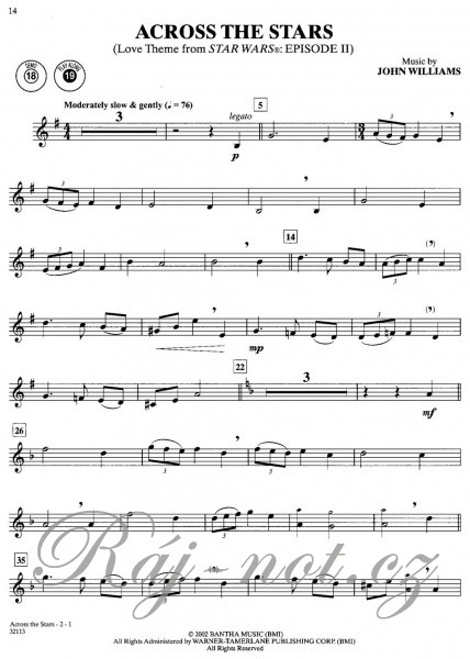 Star Wars: A Musical Journey Episodes I-VI pro trubku