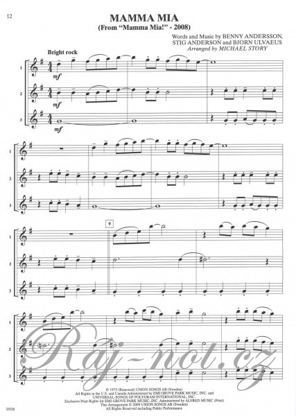 Movie Trios for All - Playable on any 3 instruments or any number of instruments in ensemble