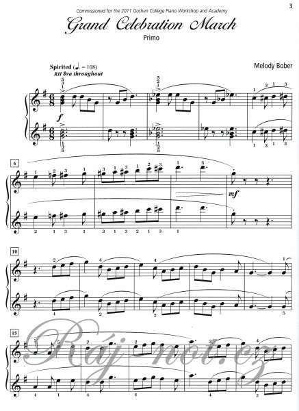 Grand Duets for Piano, Book 6 - 5 Late Intermediate Pieces for One Piano, Four Hands
