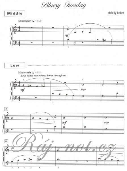 Grand Trios for Piano, Book 2 - 4 Elementary Pieces for One Piano, Six Hands