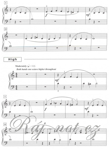 Grand Trios for Piano, Book 2 - 4 Elementary Pieces for One Piano, Six Hands