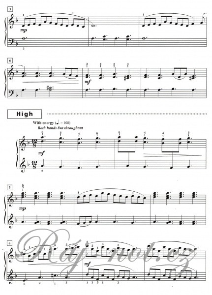 Grand Trios for Piano, Book 6 - 4 Late Intermediate Pieces for One Piano, Six Hands