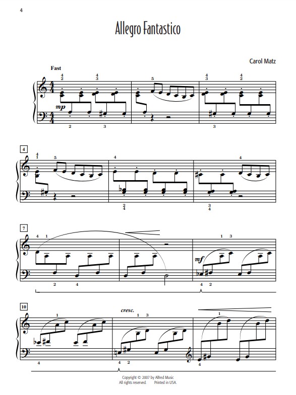Carol Matz Favorite Solos 3 - 8 of Her Original Piano Solos - sólo klavír