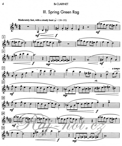 Jazz Suite In Color - For B-flat Clarinet, B-flat Trumpet, and Piano