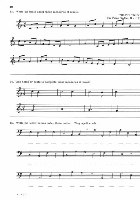 Piano Theory, Level 2 - noty pro klavír