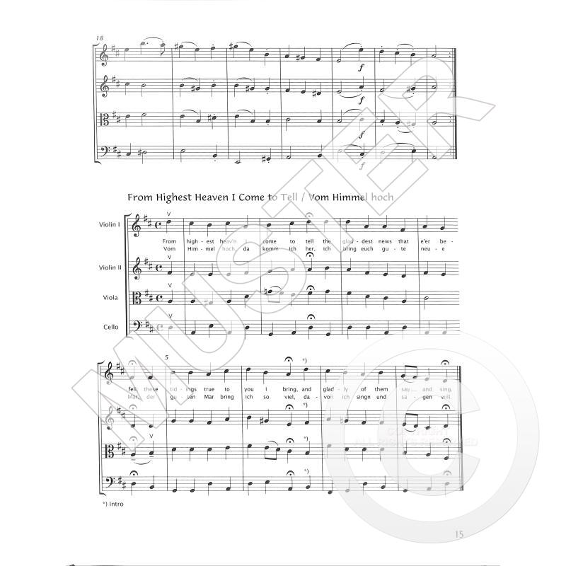 Weihnachtsspielbuch - vánoční melodie pro smyčce (2 housle, viola a violoncello)