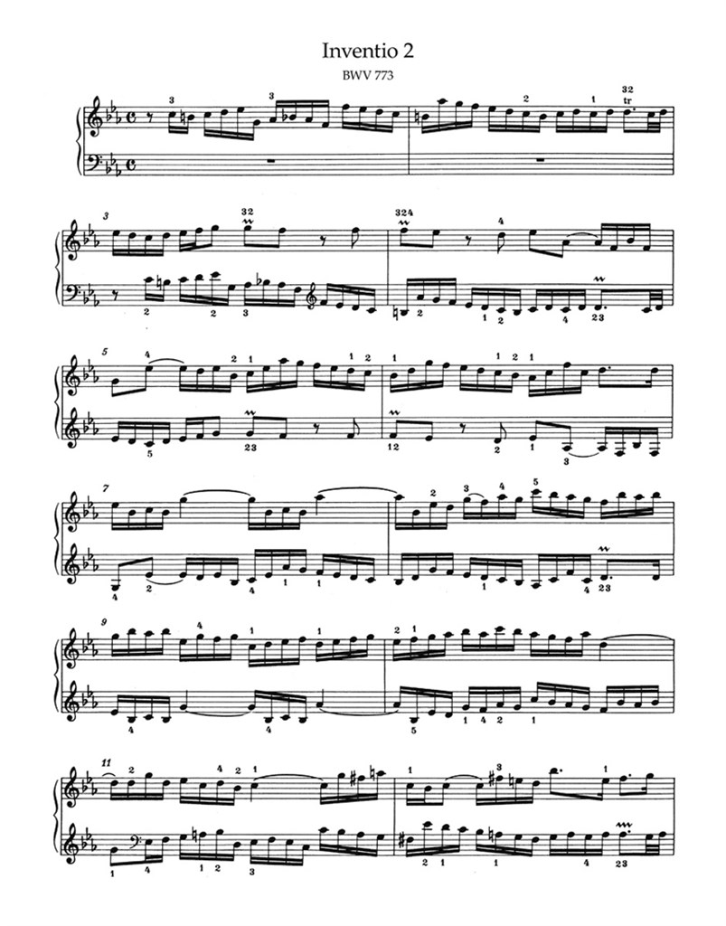 Inventions & Sinfonias - BWV772-801 noty pro klavír