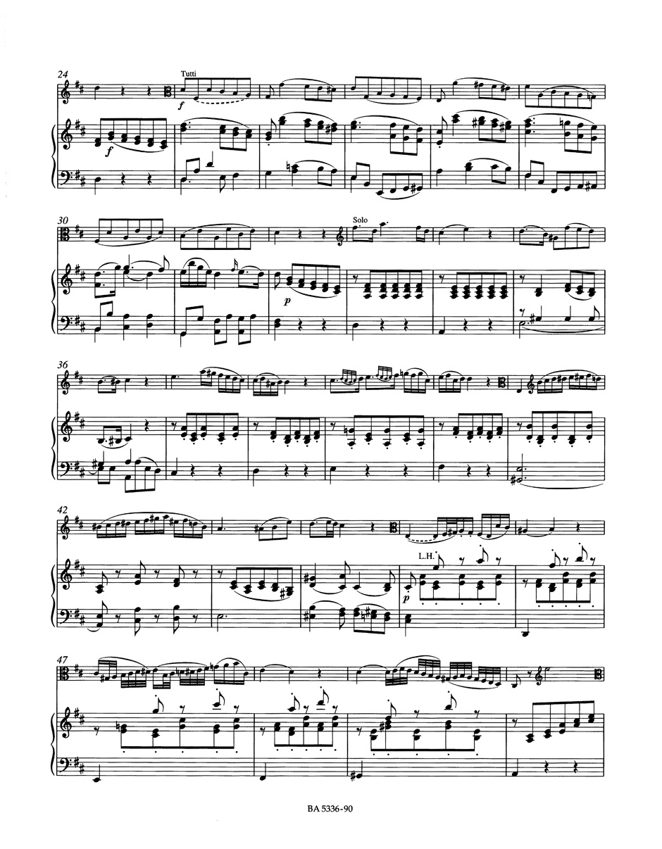 Concerto for Viola and Orchestra A major - for Viola and Orchestra