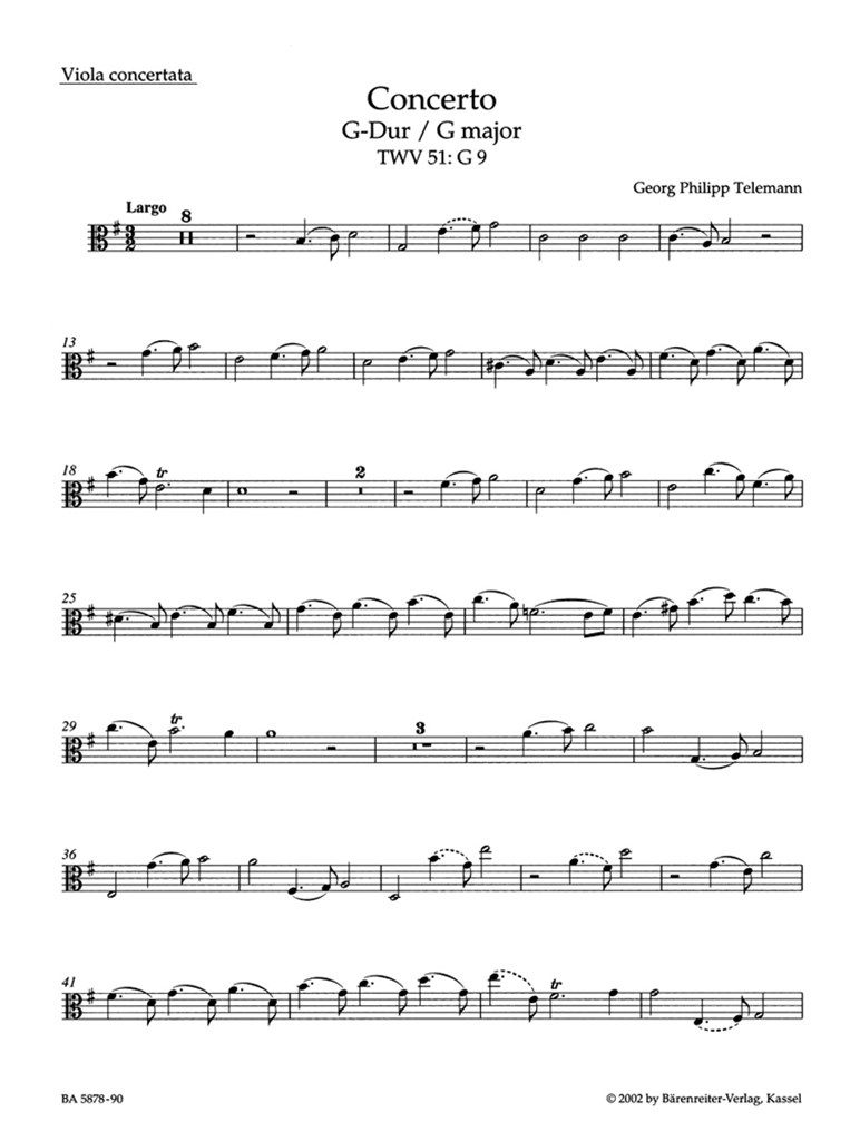 Concerto in G major TWV 51 - koncert pro violu a klavír